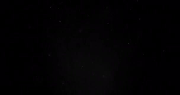 Частинки Пилова хмара Ізольовані Чорний фон . — стокове відео