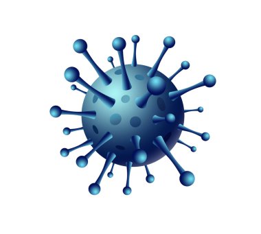Coronavirus 'un modeli ya da beyaz arka plandaki diğer virüs. 3B resimler