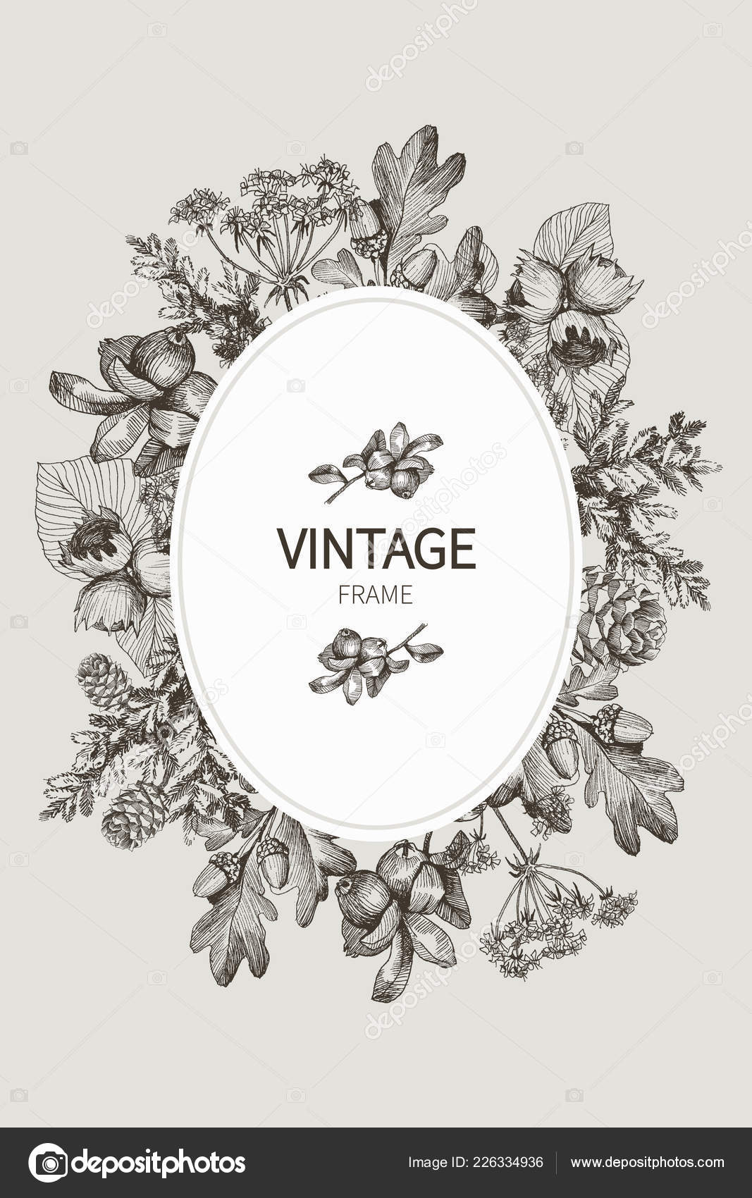 Belle Carte Avec Une Couronne De Fleurs Ronde De Différentes