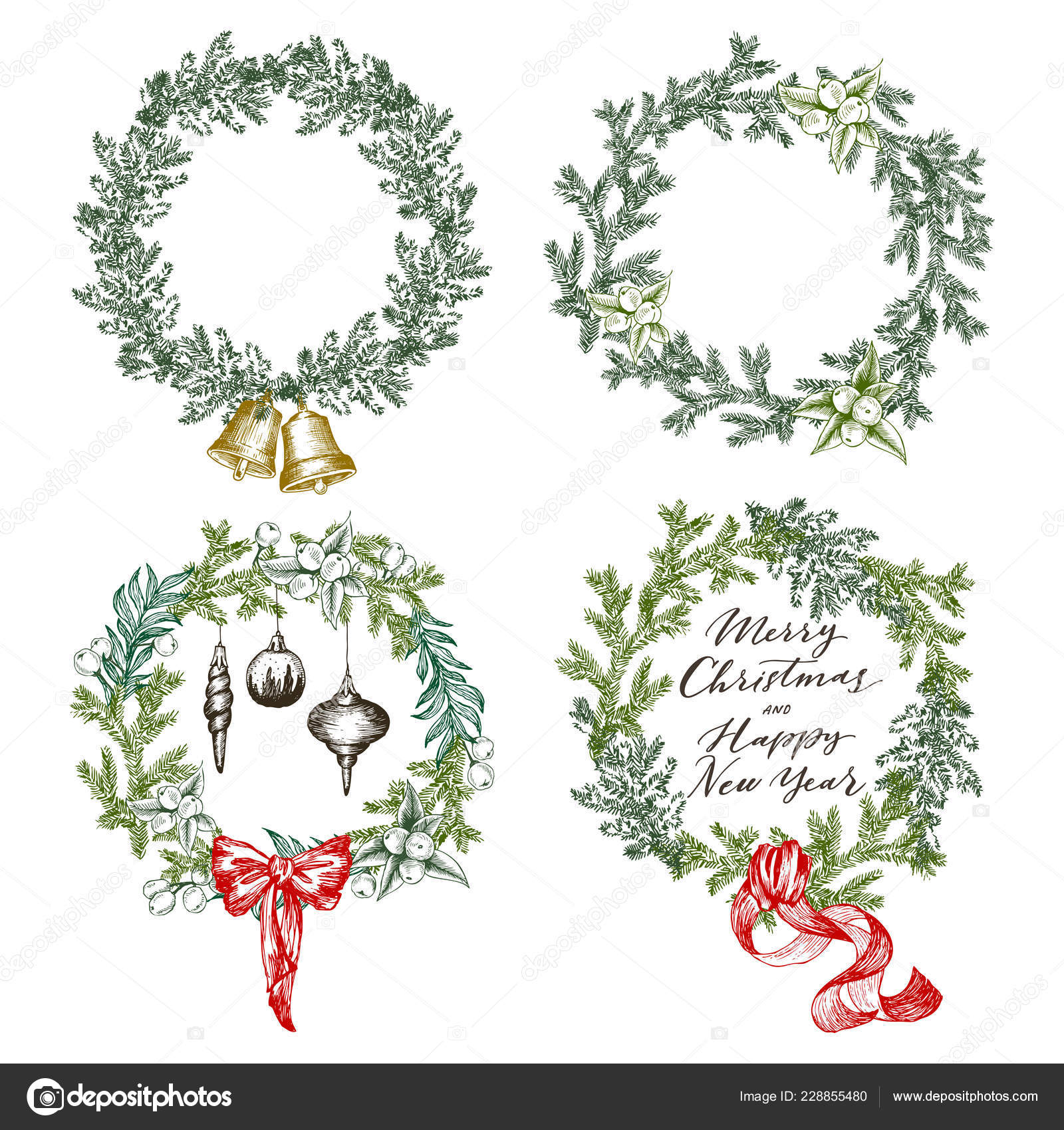 Winter Christmas Greenery Collection