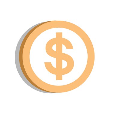 Düz stil sikke simge. 