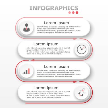 Vektör soyut çizim. Infographics. Dört seçenekleri.