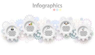Vector illustration of an infographic template for business anal clipart