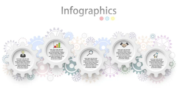 Ilustración vectorial de una plantilla infográfica para anal empresarial — Vector de stock