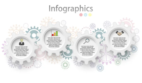 Ilustración vectorial de una plantilla infográfica para anal empresarial — Vector de stock