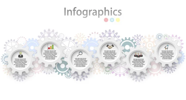 Ilustración vectorial de una plantilla infográfica para anal empresarial — Vector de stock