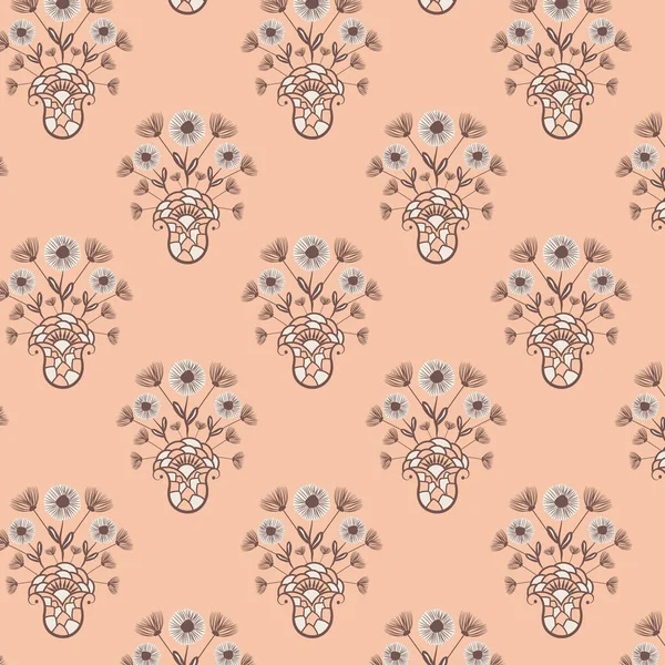 Boho blok izi kusursuz vektör deseni