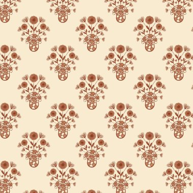 Boho blok izi kusursuz vektör deseni