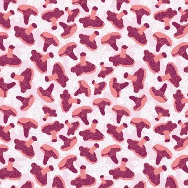 Tatlı mantarlar dikişsiz vektör deseni