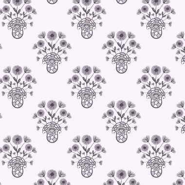 Boho blok izi kusursuz vektör deseni