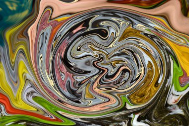 Farklı bir gölge koyu renk soyut çizim, oval form.