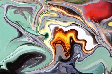 Soyut bir sürümde suluboya parlak ve açık renkler.