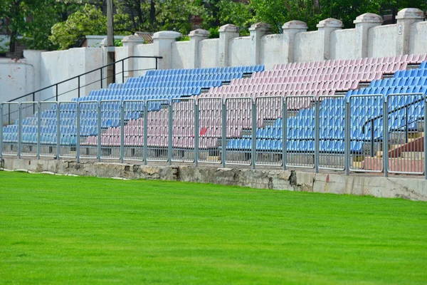 Assentos Vazios Para Fãs Futebol — Fotografia de Stock