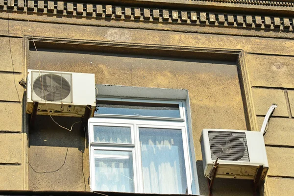 Luftkonditionering Och Ventilationssystem Byggnad Flera Våningar — Stockfoto