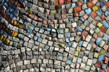 Mozaik doku küçük çakıl dışarı atılır.