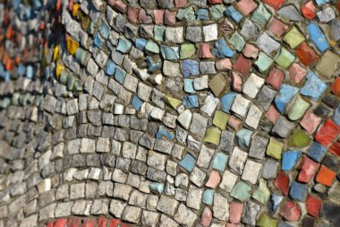 Mozaik doku küçük çakıl dışarı atılır.