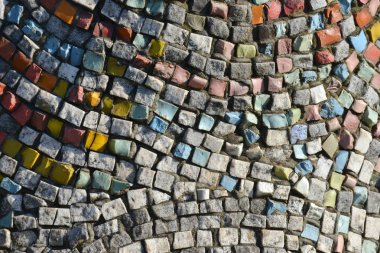 Mozaik doku küçük çakıl dışarı atılır.