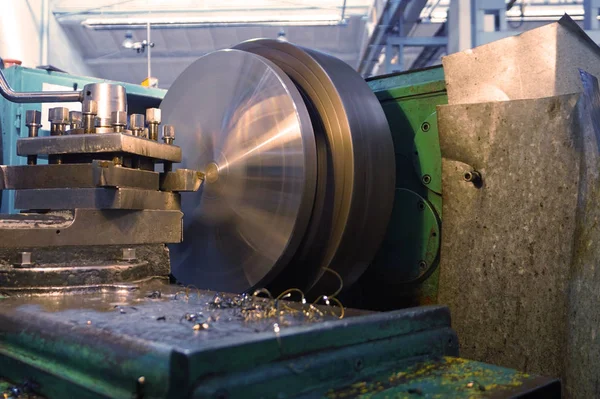 Processing Metal Cutting Final Processing Parts Lathe — Stock Photo, Image