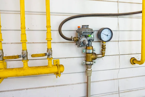Pressure sensors, pressure gauges in the gas industry. — Stock Photo, Image