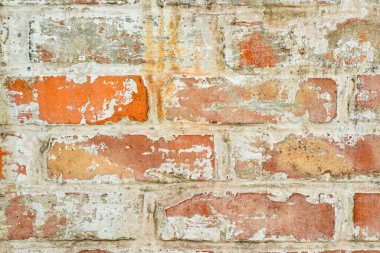 Beyaz boyalı eski tuğla dokusu, tuğla dikişli tuğla.