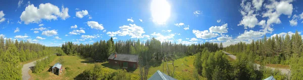 Över Området Med Typiska Svenska Byggnader — Stockfoto