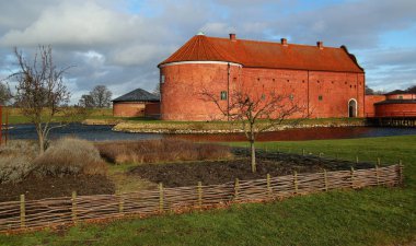 Tarihi Landmark Landskrona Citadel, Scania, Isveç