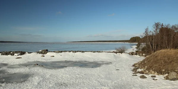Widok na jezioro Storsjon w Jamtland, Szwecja — Zdjęcie stockowe