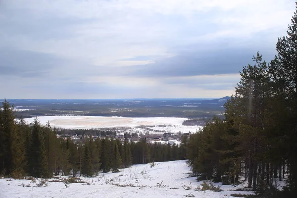 Blick vom Glommersberget bei Glommerstrask in Lappland, Schweden — Stockfoto