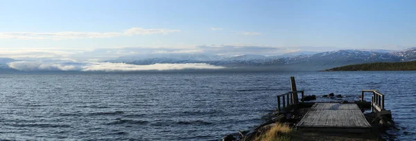 Panorama över Tornetrask på Abisko i Sverige — Stockfoto