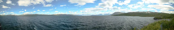 Panorama Del Lago Tornetrask Desde Acantilado Tornehamn —  Fotos de Stock