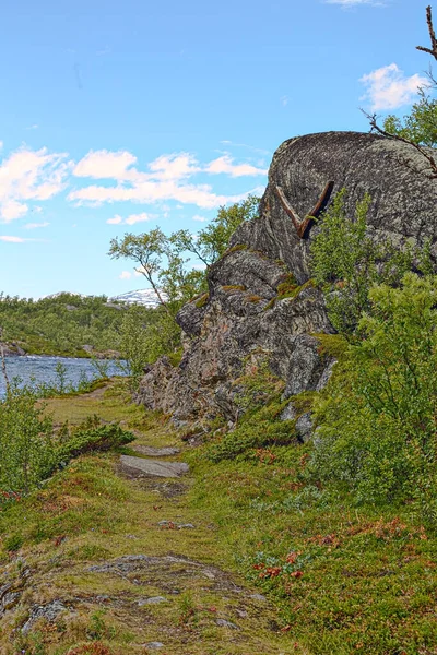 Tornehamn Eski Bir Tekne Inşaatının Kalıntıları Kayanın Üzerinde Ahşap Bir — Stok fotoğraf