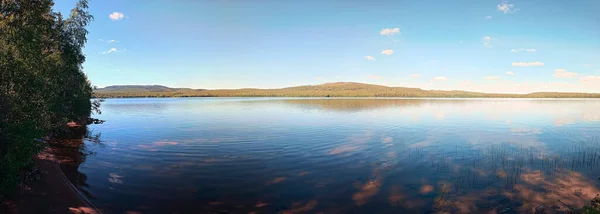 Vista Sobre Lago Bredtrasket Laponia Sueca —  Fotos de Stock