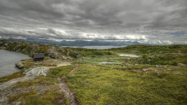 Kratersjonmeer Tornetrask Bij Bjorkliden Zweeds Lapland — Stockfoto