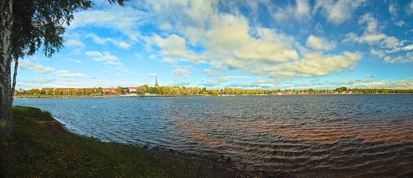 Utsikt Över Sjön Siljan Mora Stad — Stockfoto