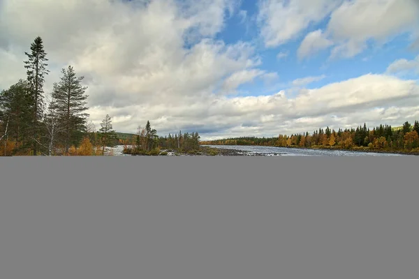 Vista Del Río Pite Ljusselforsen Laponia — Foto de Stock