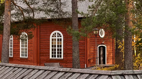 Antiga Igreja Gamla Kyrka Jokkmokk Lapônia Sueca — Fotografia de Stock