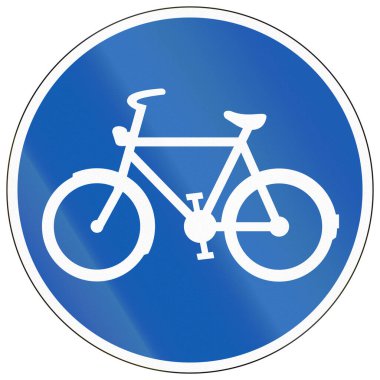 Tarihsel Danimarka zorunlu yol tabelası - Bisiklet yolu.