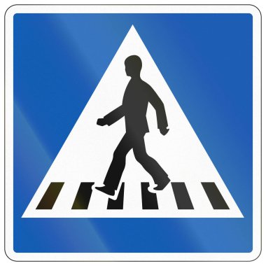 Danimarka yaya geçidi tabelasının tarihi versiyonu.