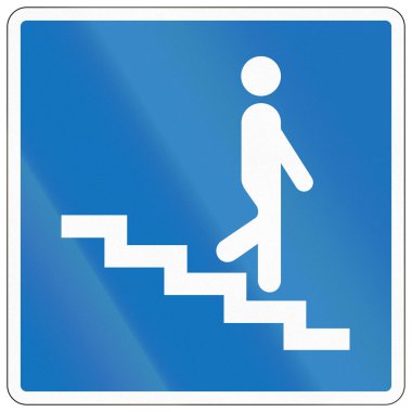 Danimarka işaret levhası - Yaya altgeçidi.