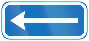 Danimarka yol tabelası paneli - Lane solda..