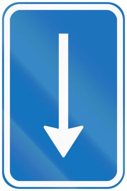 Danimarka 'ya ek yol işareti paneli -.