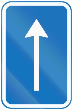 Danimarka 'ya ek yol işareti paneli.