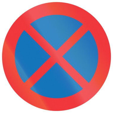 Road sign in Aland, an autonomous region of Finland - Stopping prohibited.