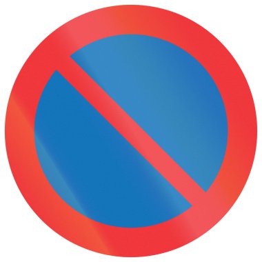 Road sign in Aland, an autonomous region of Finland - Parking prohibited.