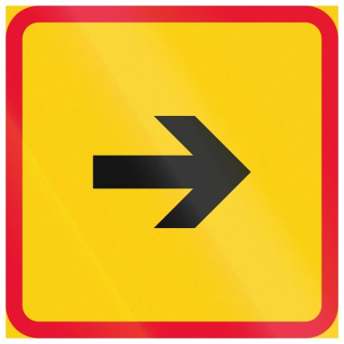 Additional road sign in Finland - The primary sign applies to the right.