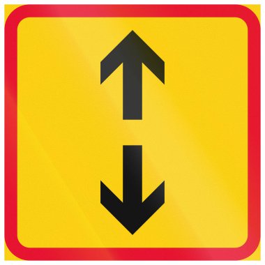 Additional road sign in Finland - To the front and back.