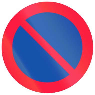 Historic road sign in Finland - No stopping.