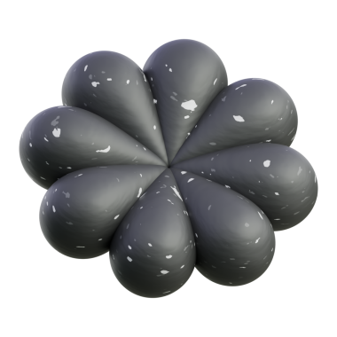 Koyu pembe çiçek, metalik parıltılı, modern markalaşma, teknolojik görseller ve promosyon kampanyaları için ideal..