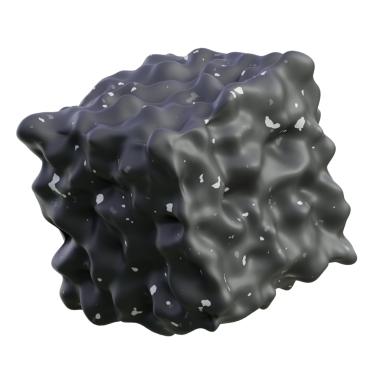 Tech markalaştırma ve soyut tasarım görselleri için uygun desenli siyah düzensiz 3D damlası.