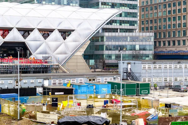 Londres Royaume Uni Mai 2017 Site Construction Crossrail Place Canary — Photo